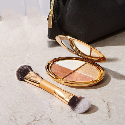Sale Happening Now:70%OFF🔥eye & cheek palette - eyeshadow and highlighter makeup (with Detachable Brush)