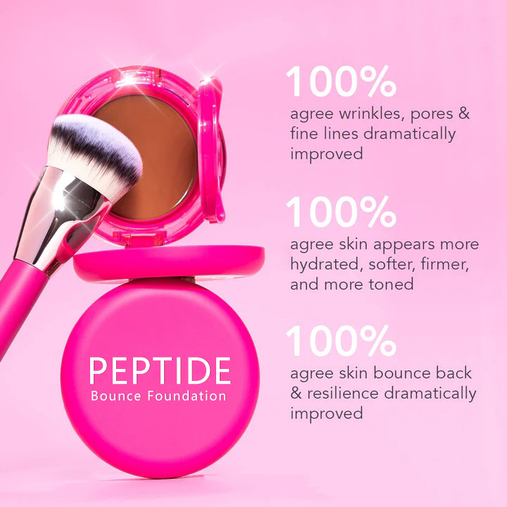 Final 3 Hours: 60%OFF-Peptide Bounce Foundation with Brush